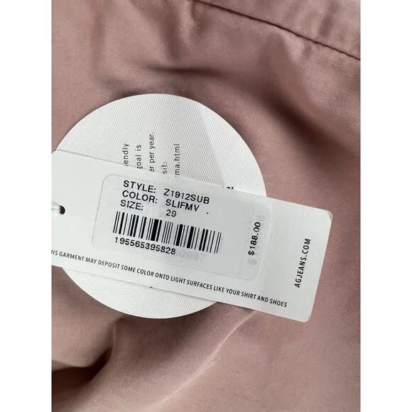 Adriano Goldschmied Mens Jamison Skinny Chino Pants Light Mauve Pink Size 29